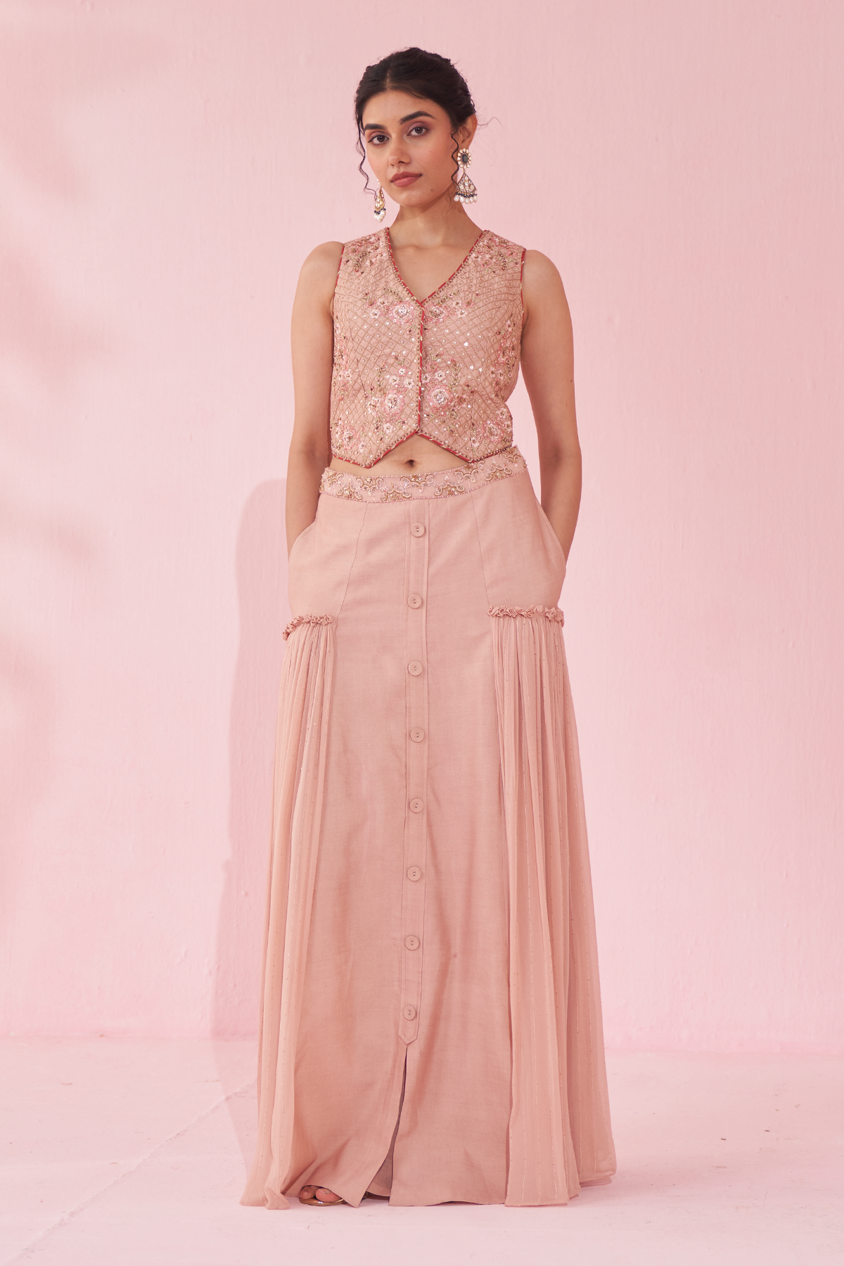 GAMYA BLUSH PINK LEHENGA SET