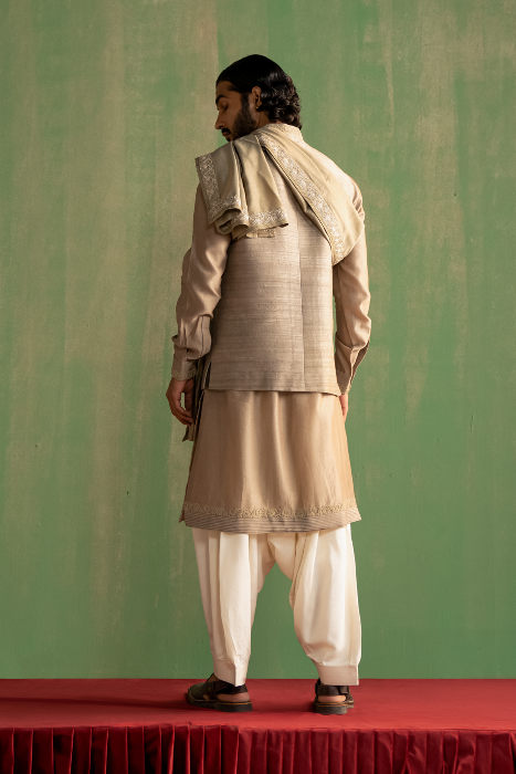 SAIRAJ GREY BUNDI SET