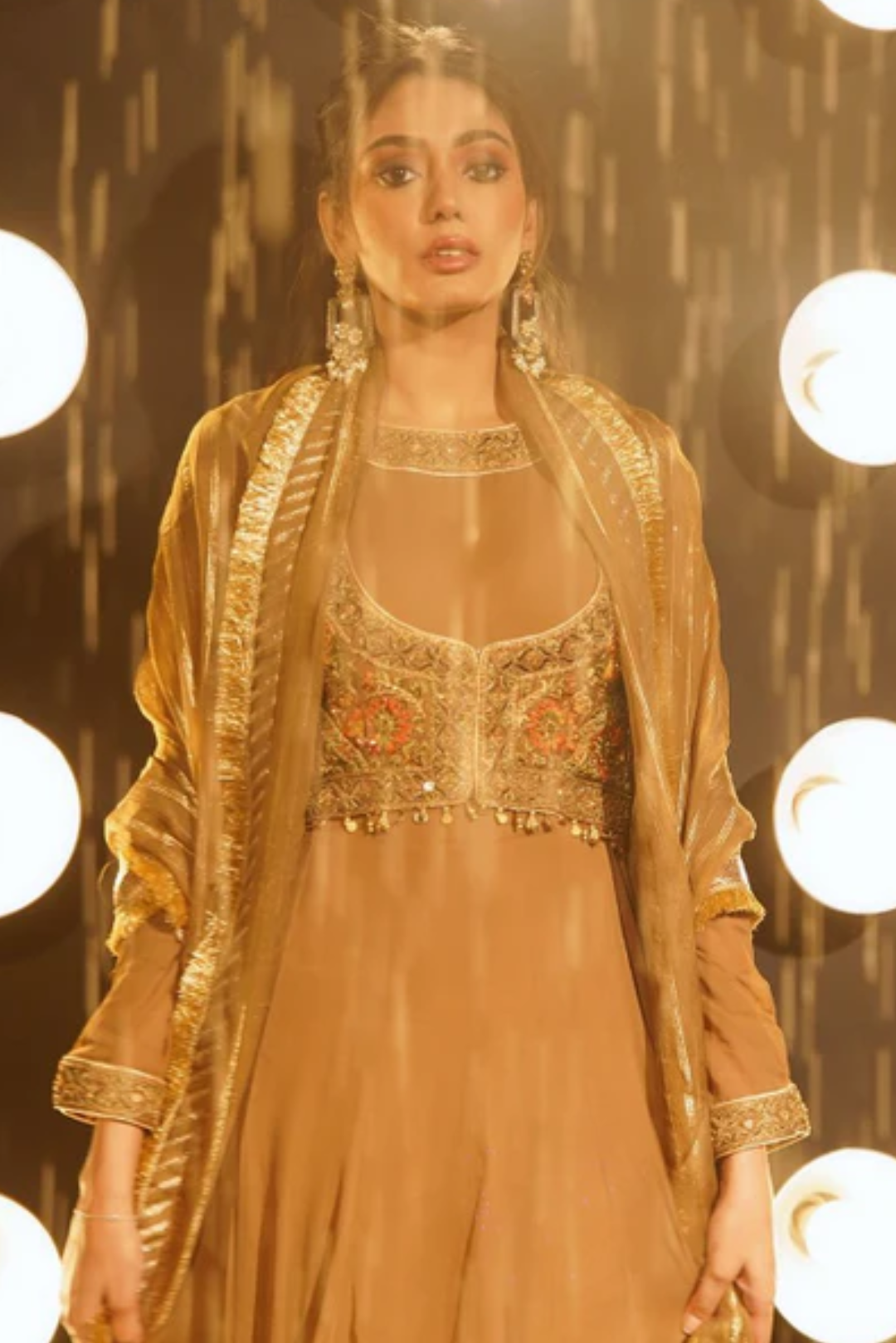 Sana Makbul In Bhavna Mustard Anarkali Set