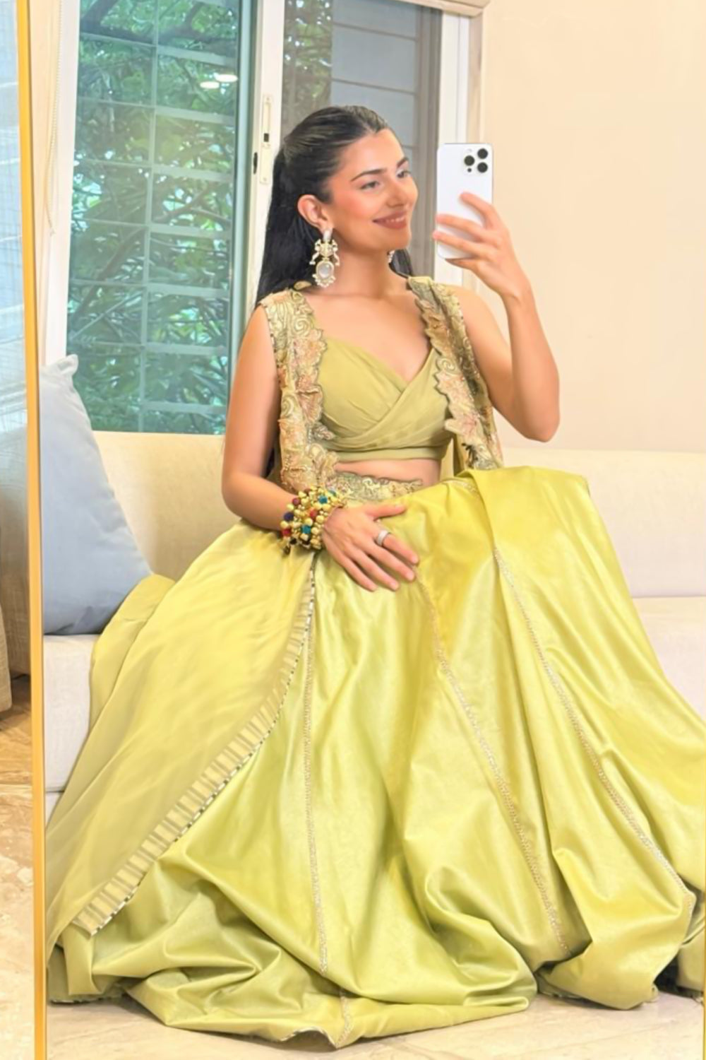 RADHIKA In Kyra Green Lehenga