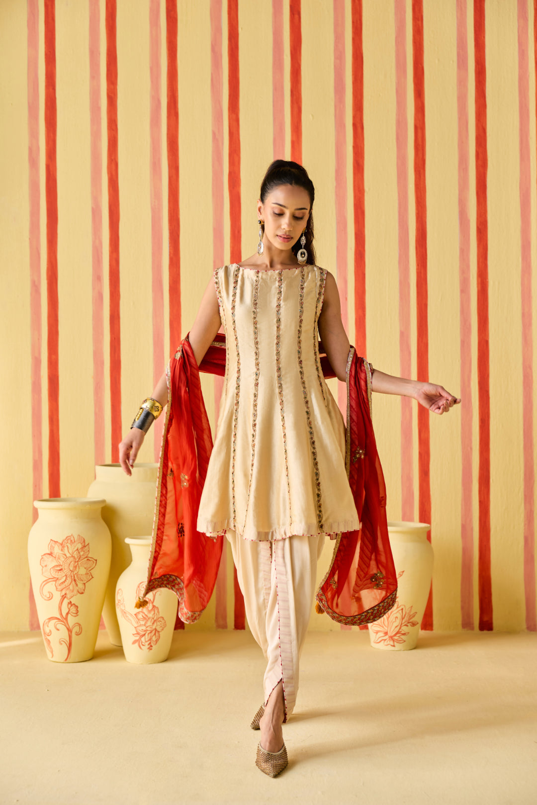 Dhyuti Tussar Kurta Set