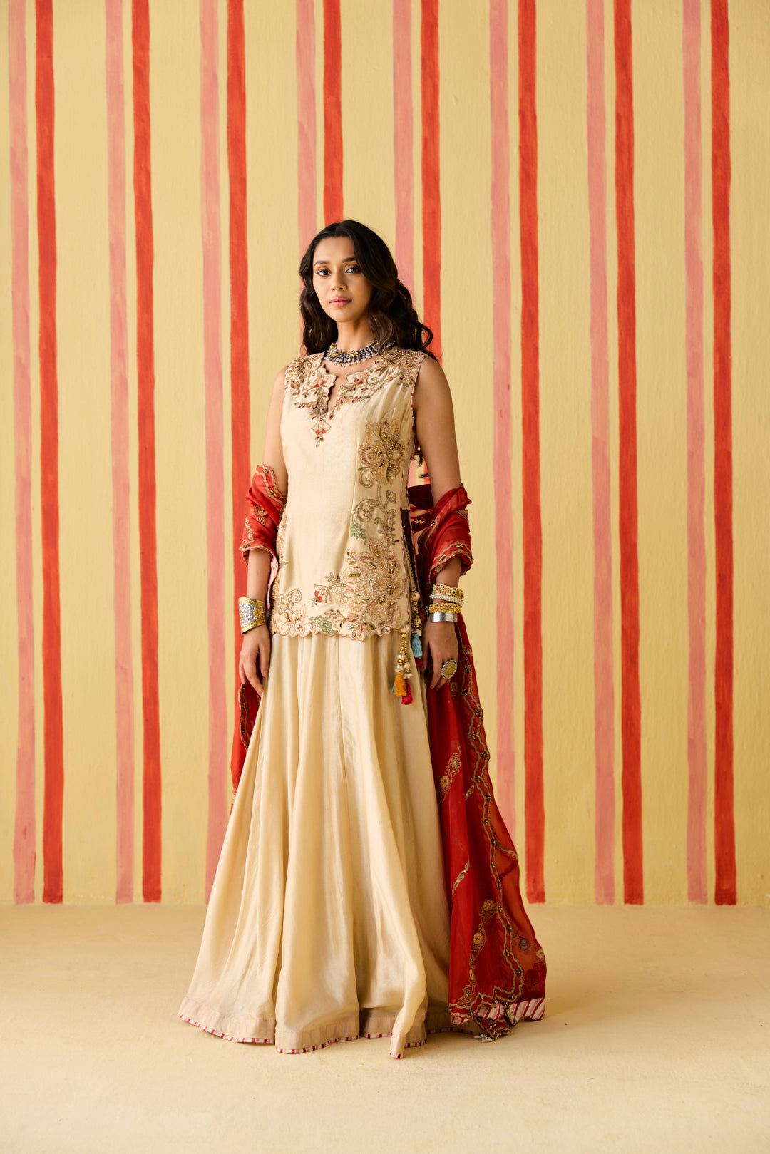 Padmini Tussar Lehenga Set