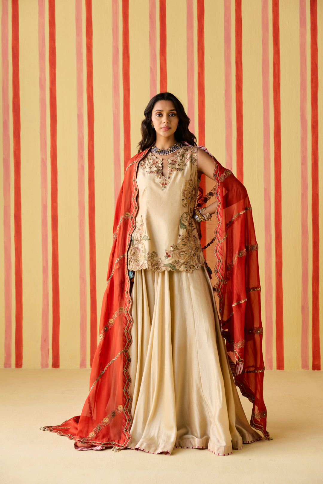 Padmini Tussar Lehenga Set