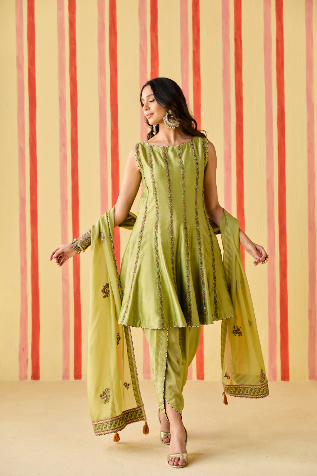 Dhyuti Green Kurta Set