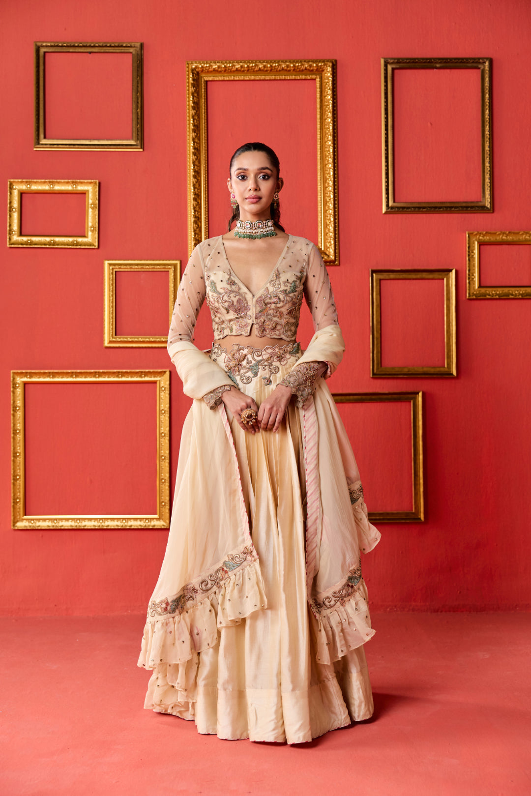 Sanvi Tussar Lehenga Set