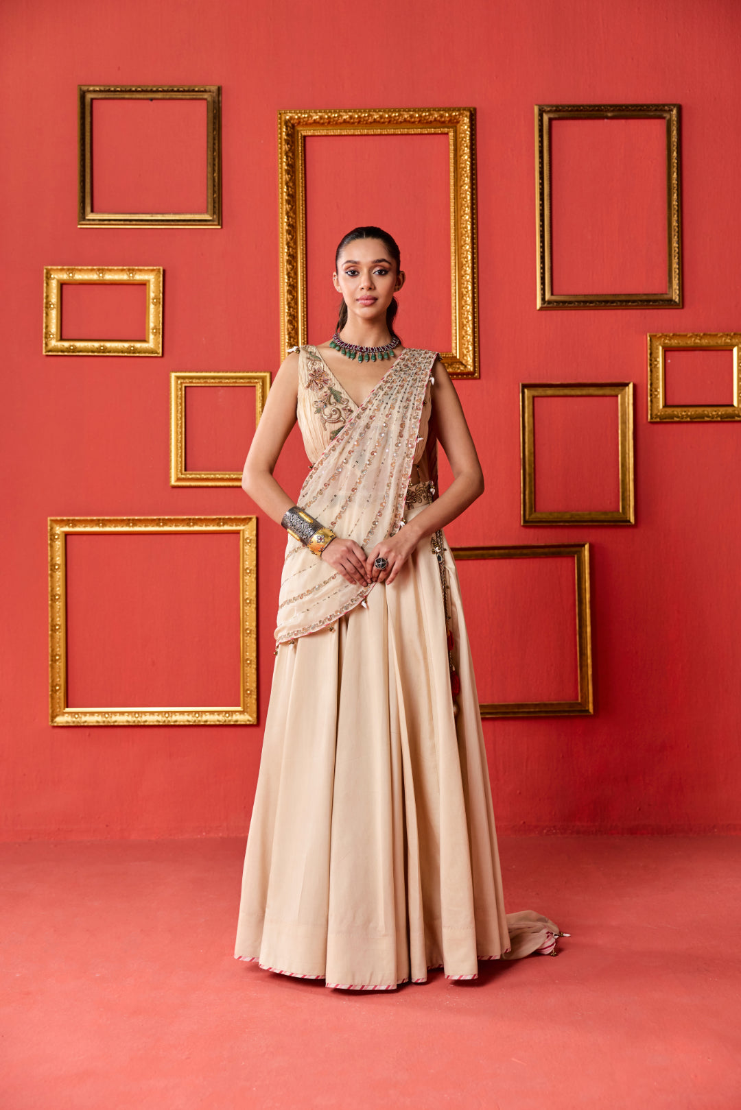 Gayatri Tussar Lehenga Set