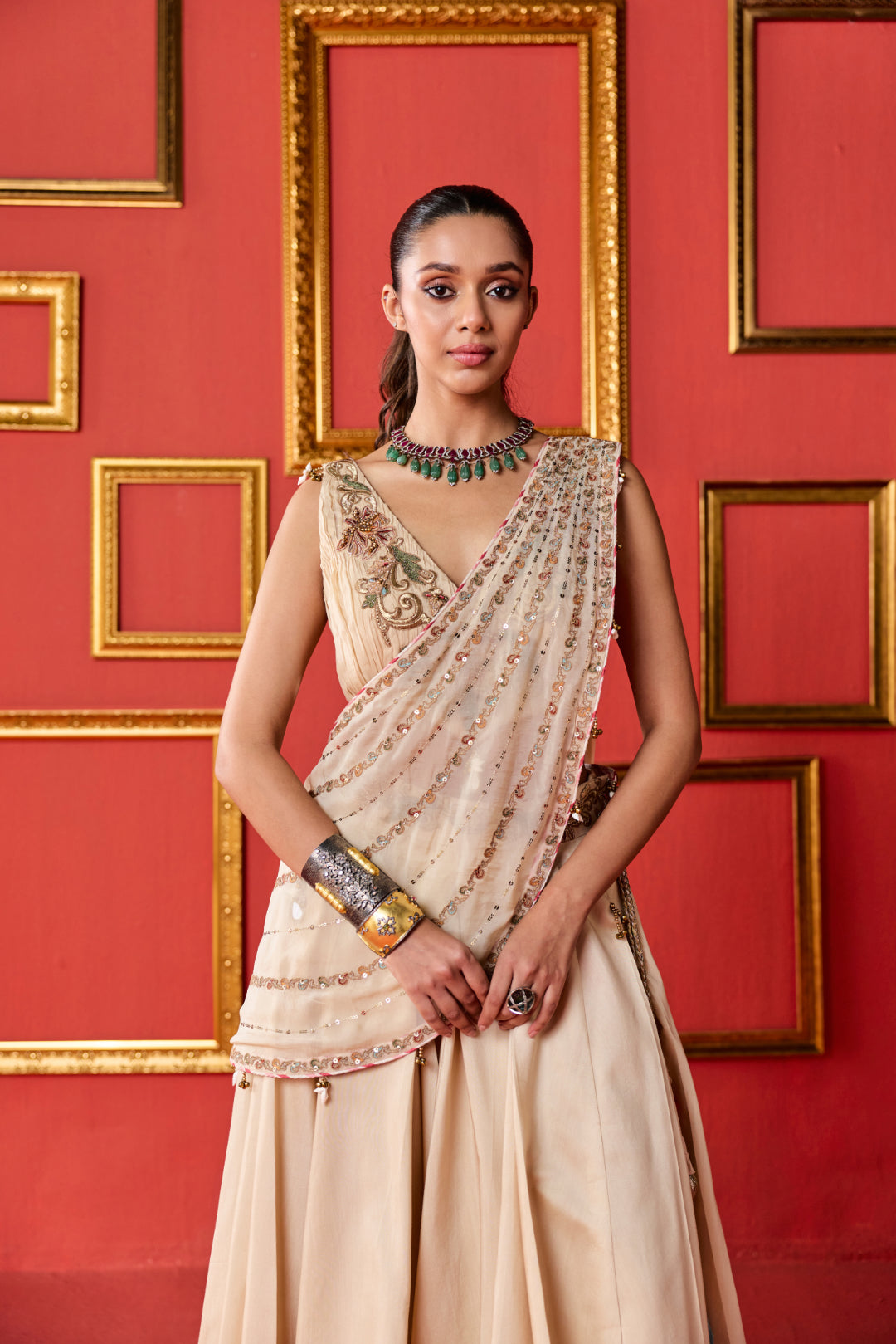 Gayatri Tussar Lehenga Set