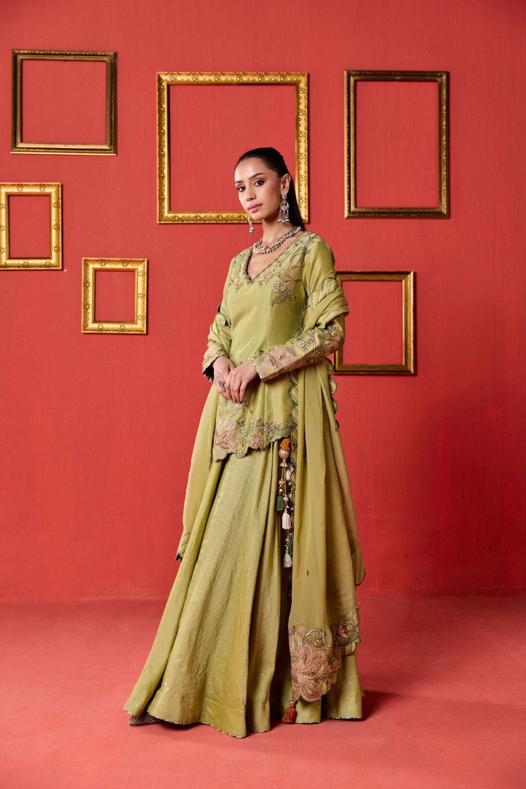 Sitara Green Lehenga Set