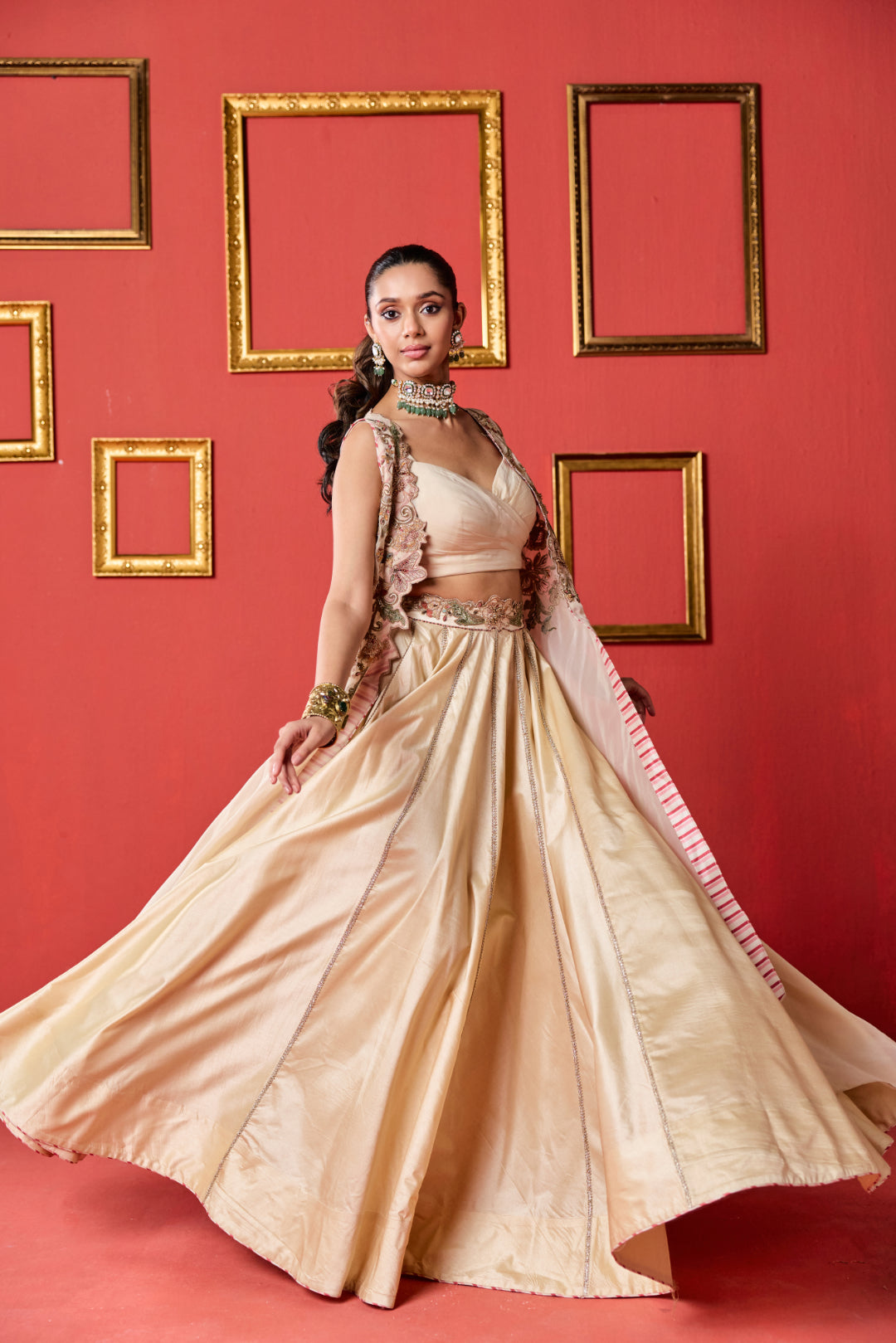 Kyra Tussar Lehenga Set