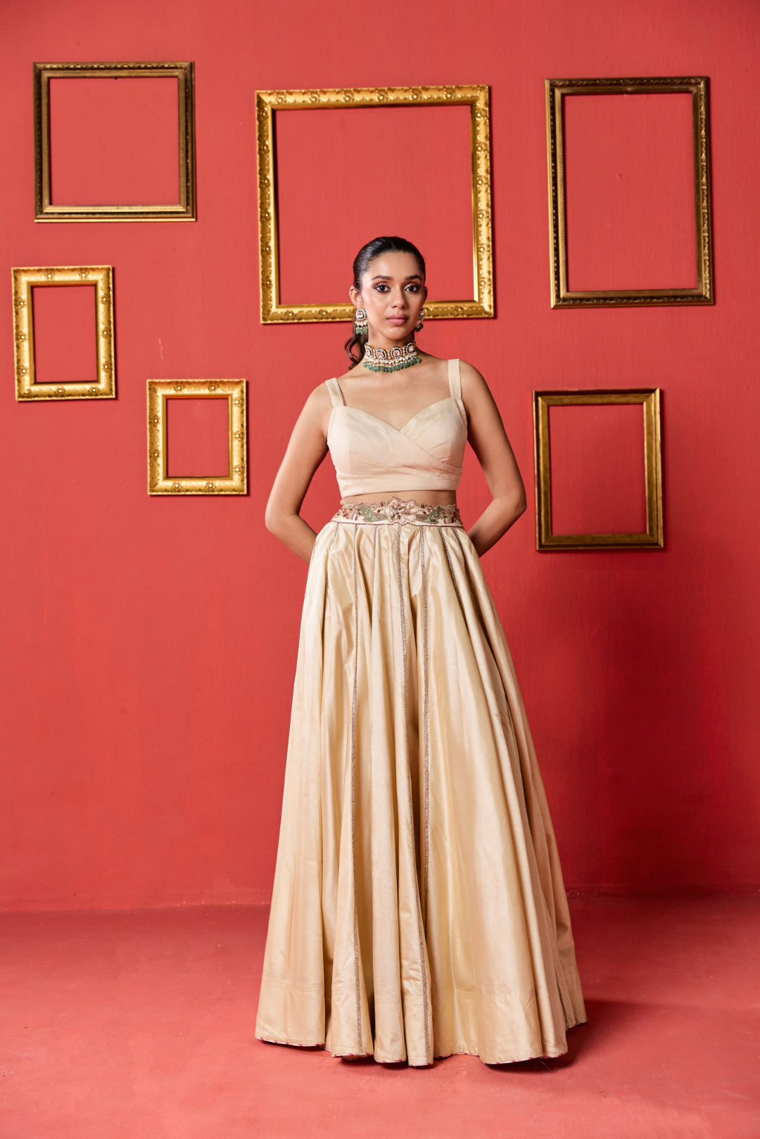 Kyra Tussar Lehenga Set