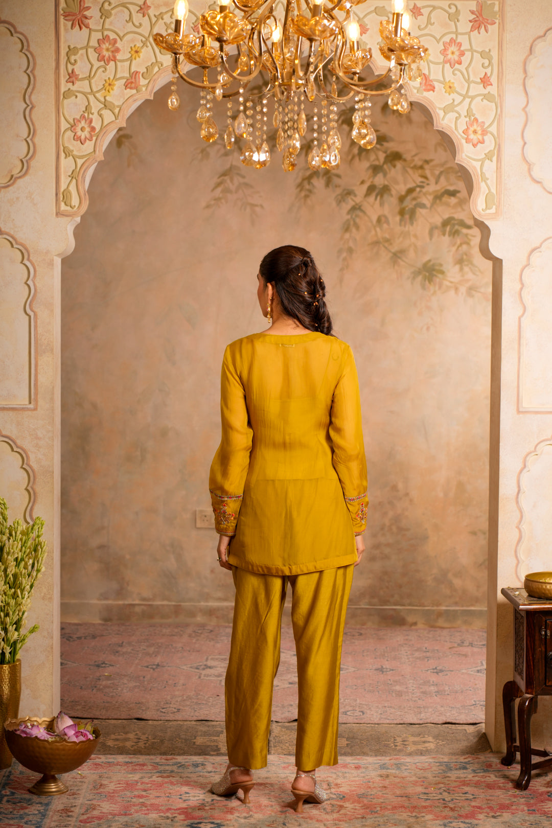 KANAK GREENISH YELLOW KURTA SET