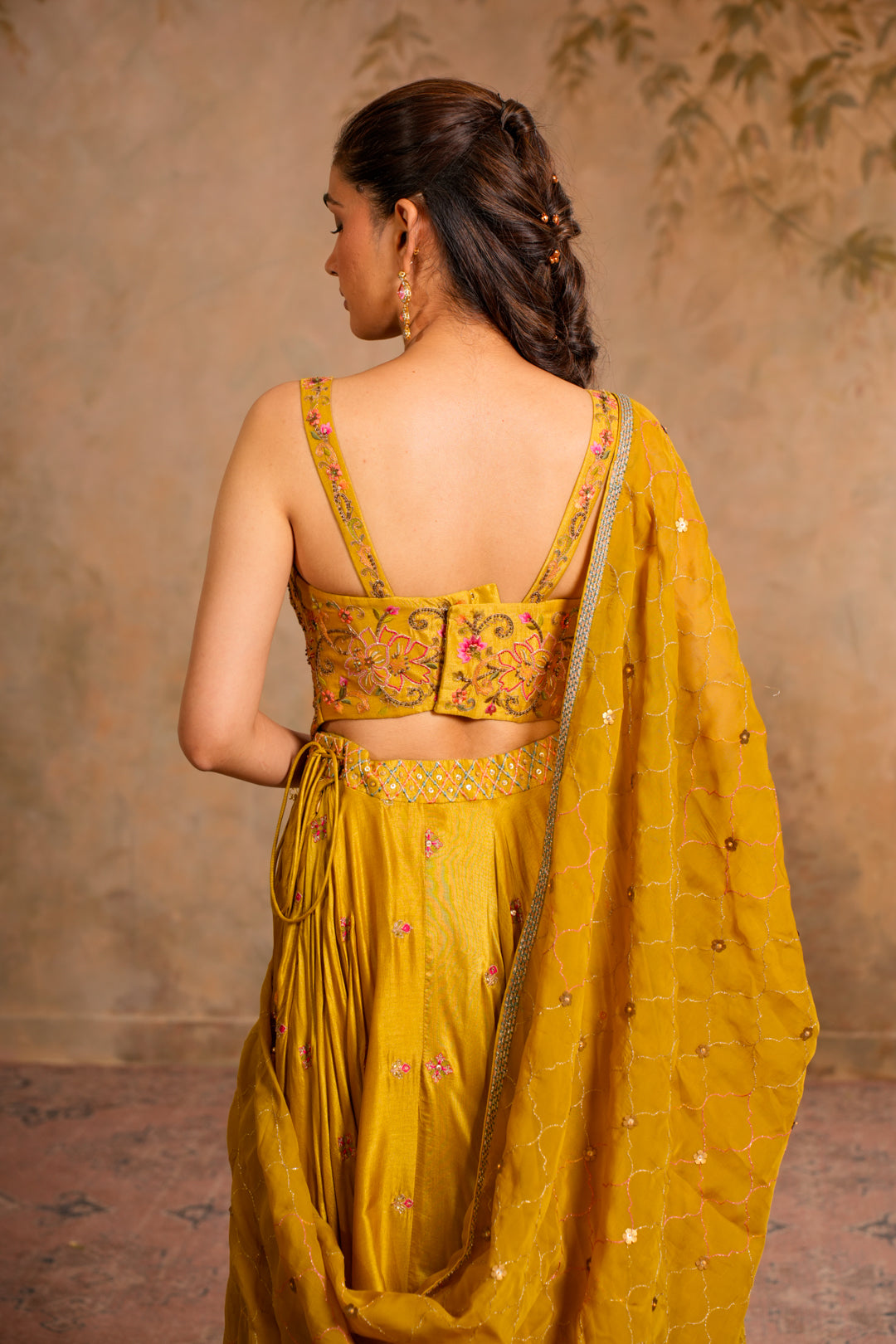 SAAZ GREENISH YELLOW LEHENGA SET