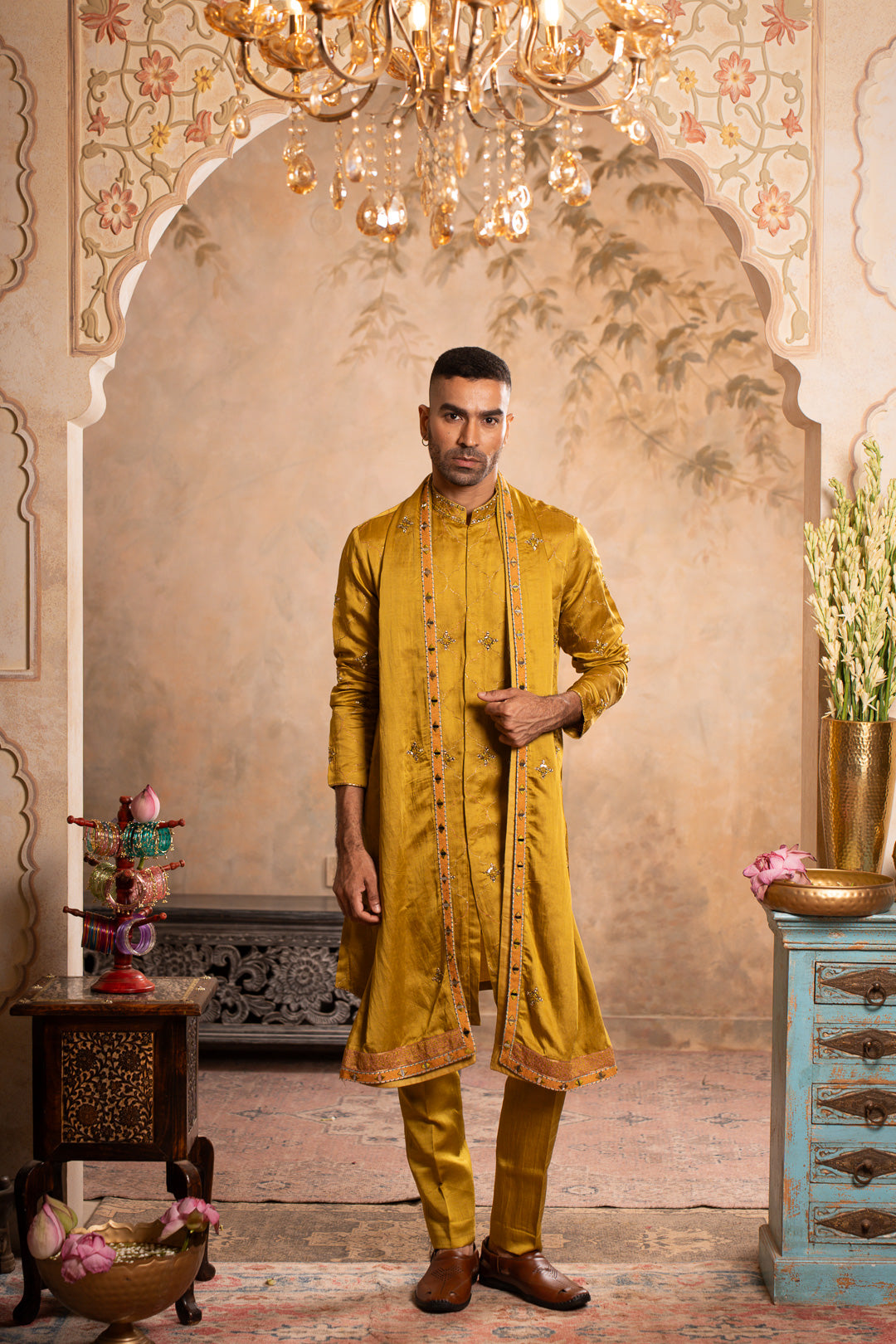 ABEER GREENISH YELLOW KURTA SET