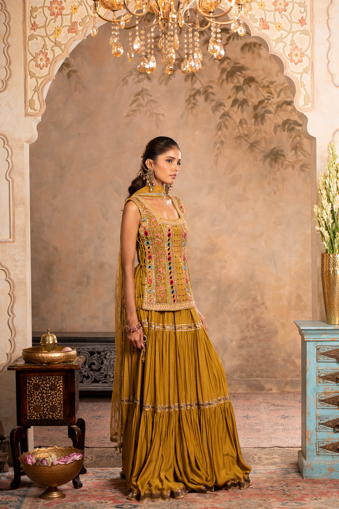ZIYA GREENISH YELLOW LEHENGA SET
