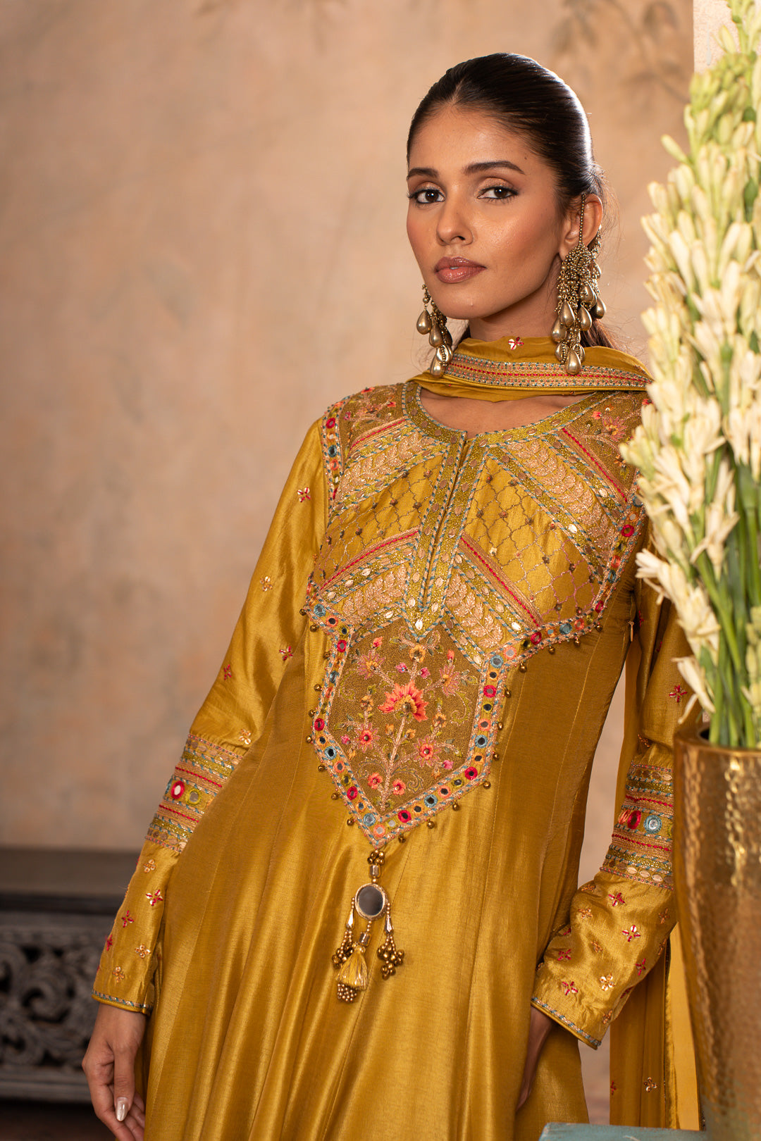SITARA GREENISH YELLOW ANARKALI SET