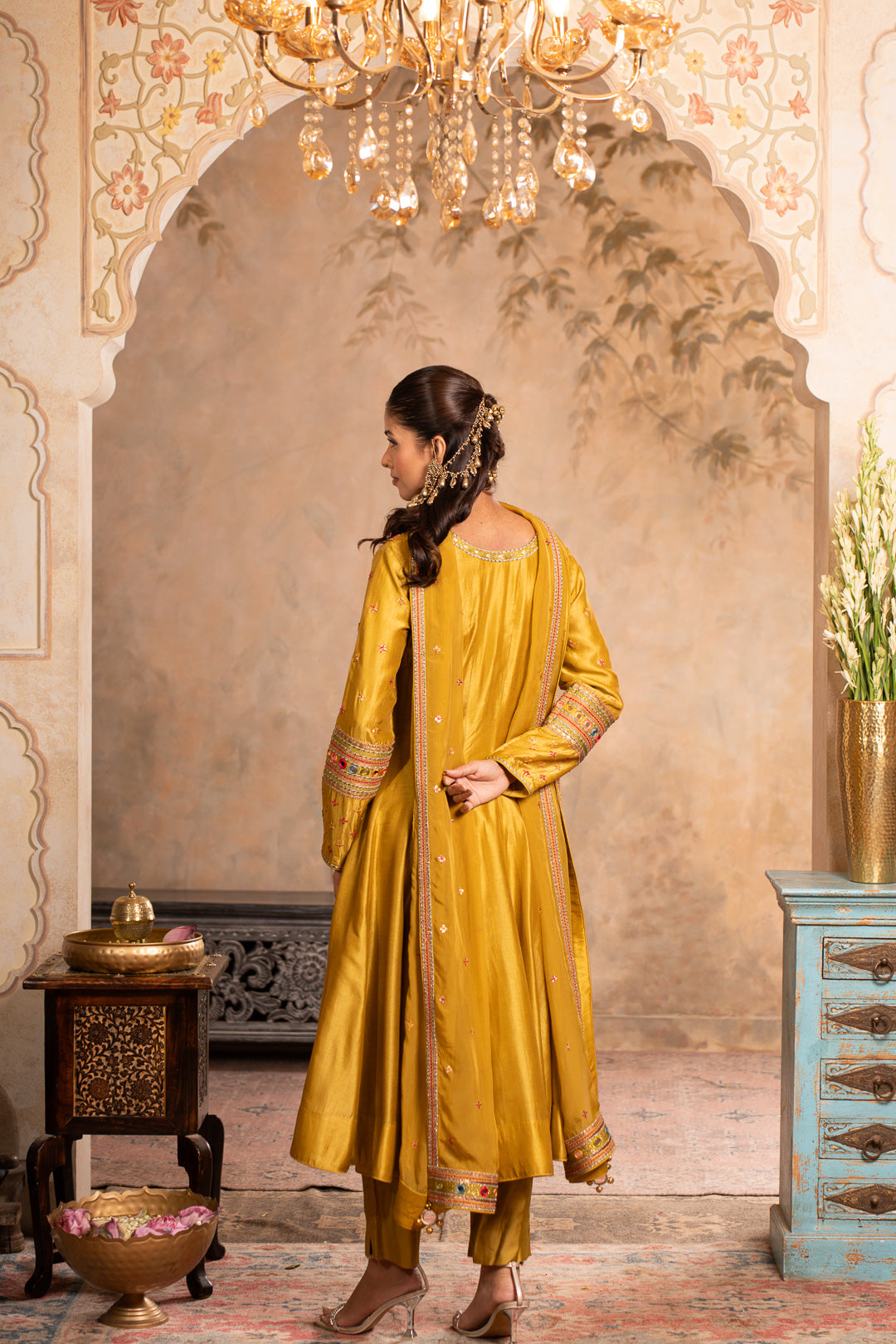 SITARA GREENISH YELLOW ANARKALI SET