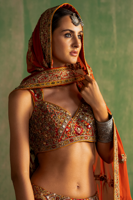 YASHVI RUST LEHENGA SET