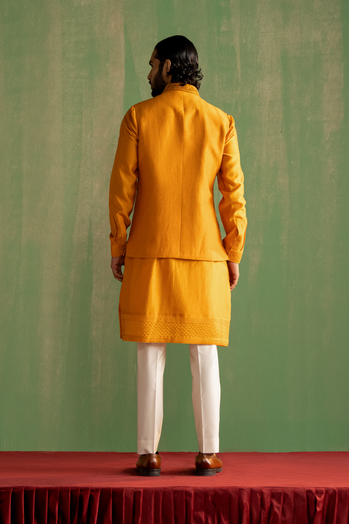 AARAV YELLOW BUNDI SET