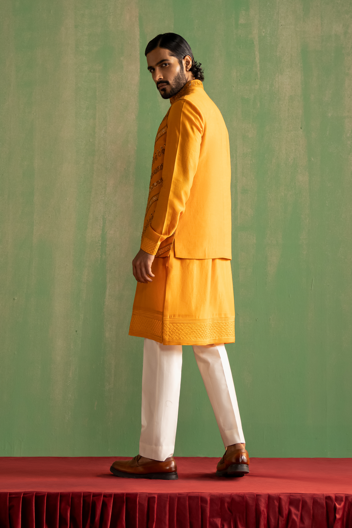 AARAV YELLOW BUNDI SET