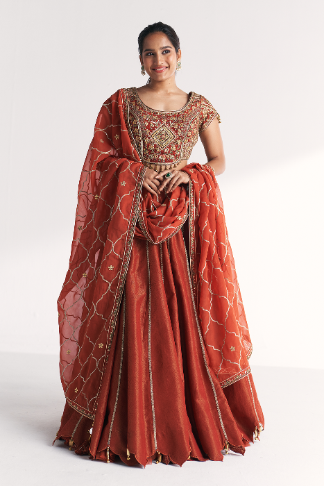 Padma Rust Lehenga Set