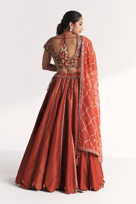 Padma Rust Lehenga Set