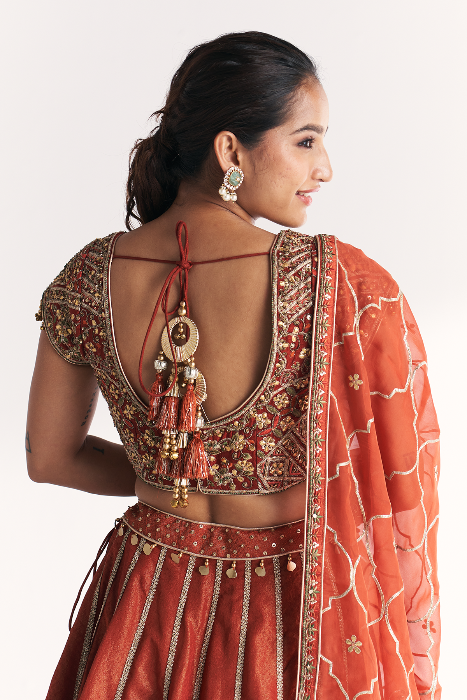 Padma Rust Lehenga Set