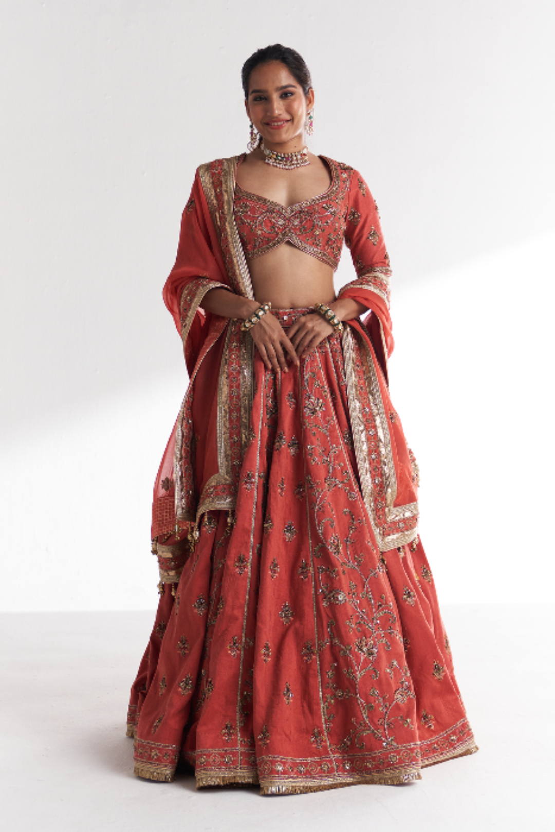 Kesar Tangerine Lehenga Set