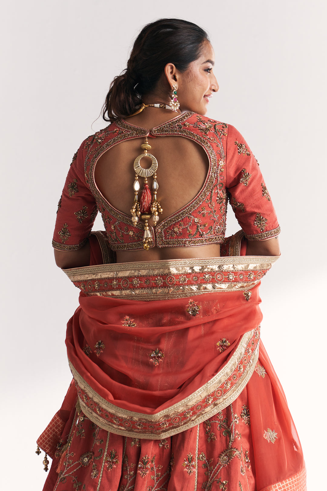 Kesar Tangerine Lehenga Set