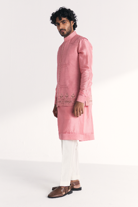 Jal Pink Nehru Jacket Set