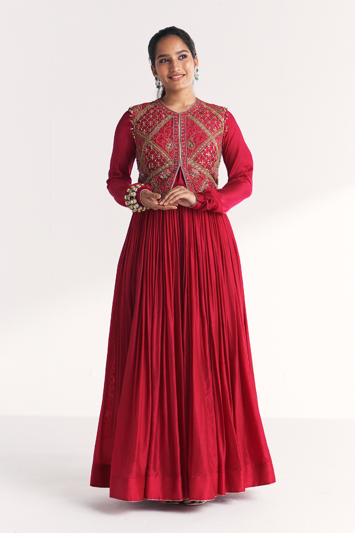 Pakhi Magenta Pink Anarkali