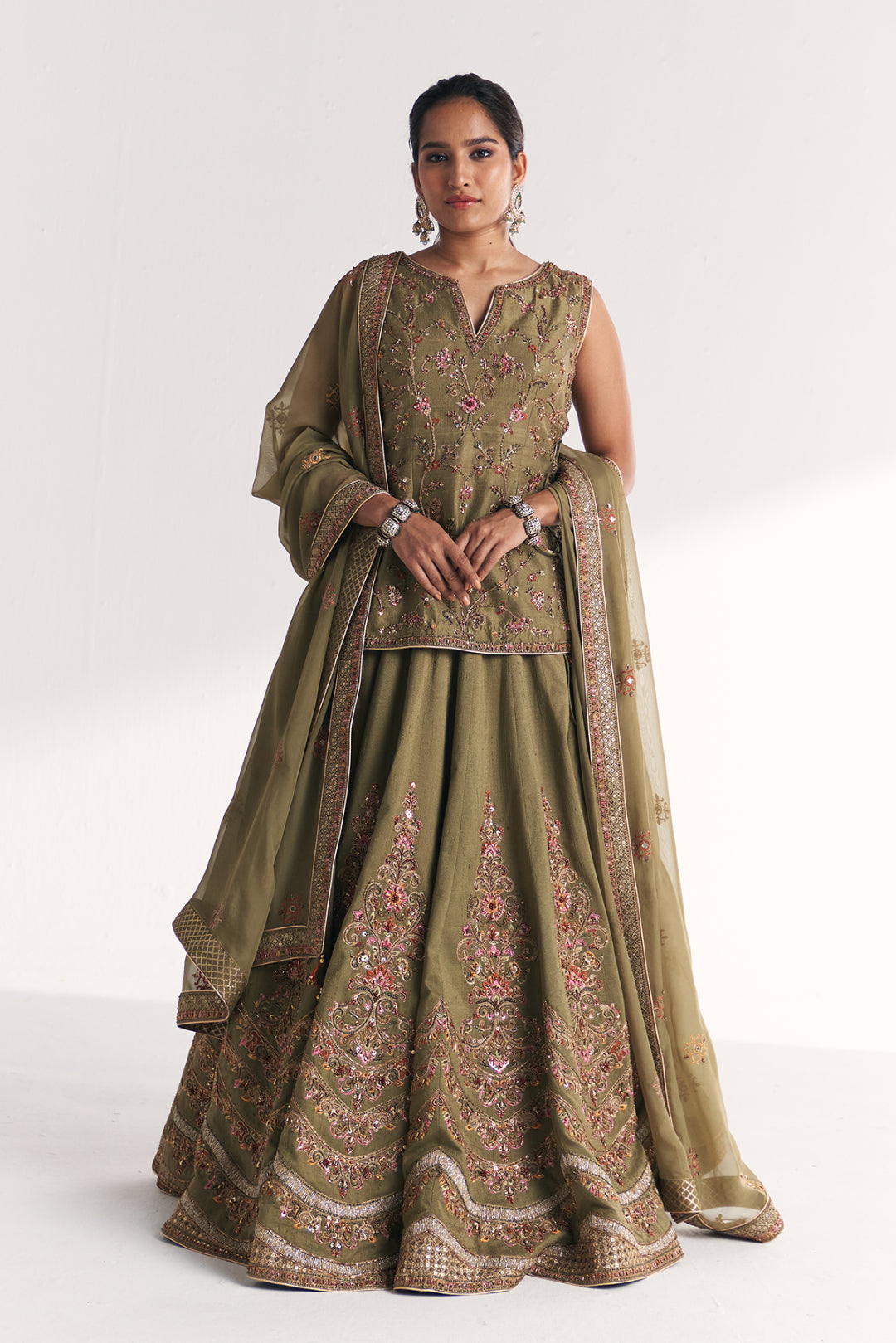 Chandni Green Lehenga Set