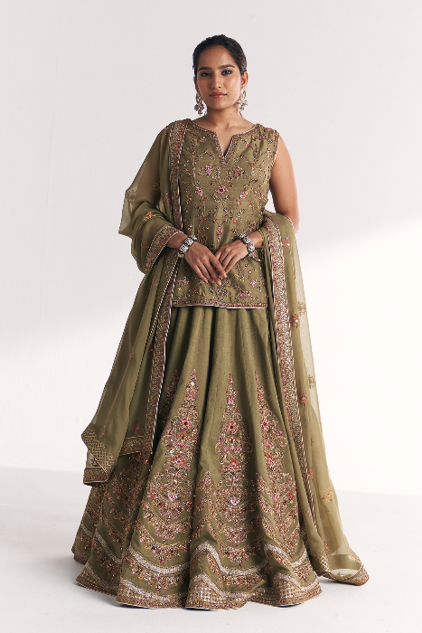 Chandni Green Lehenga Set