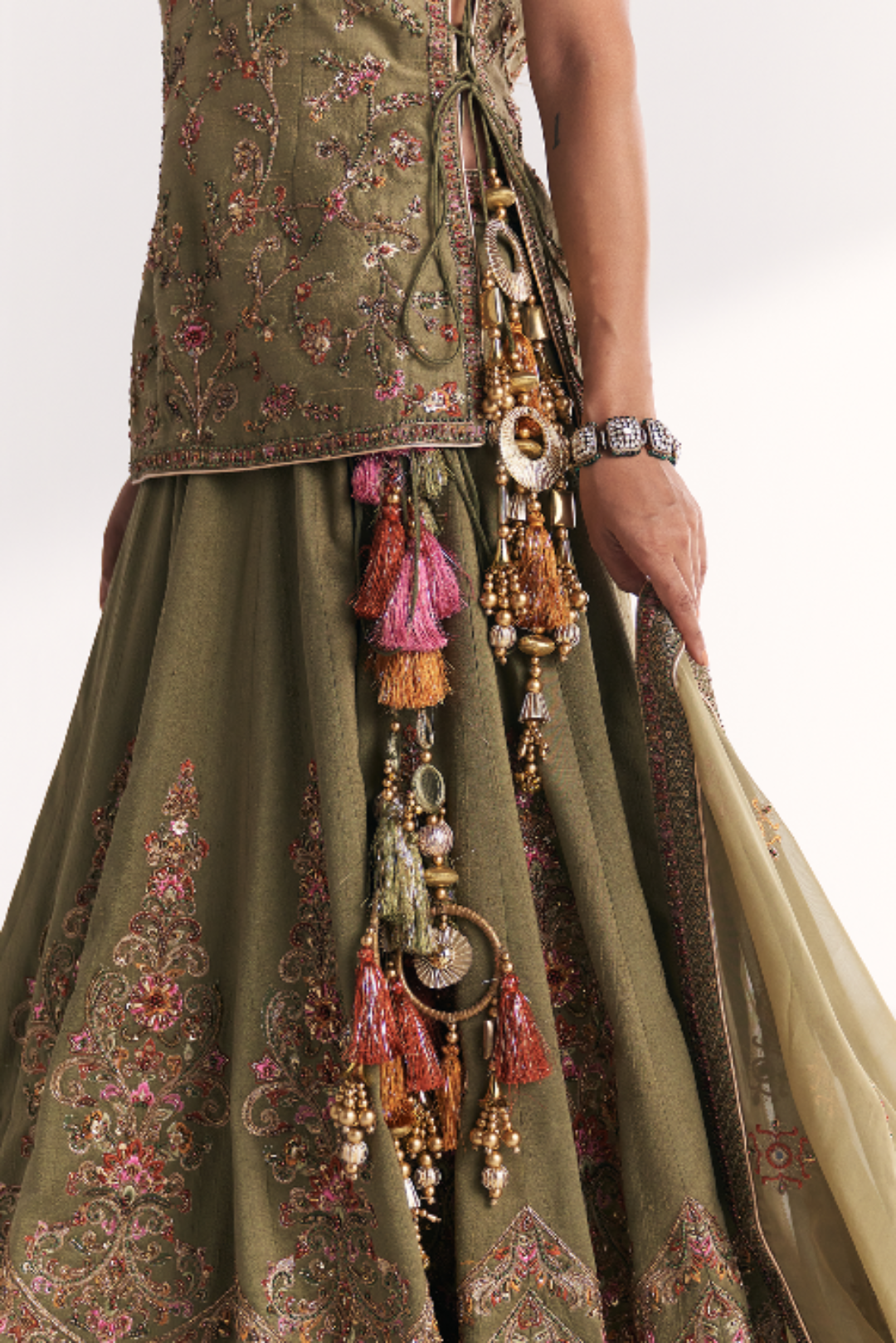 Chandni Green Lehenga Set