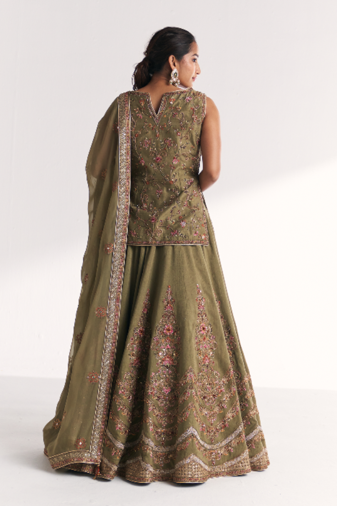 Chandni Green Lehenga Set