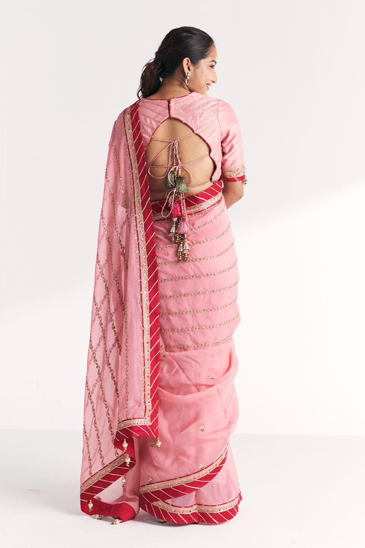Mahek Light Pink Saree