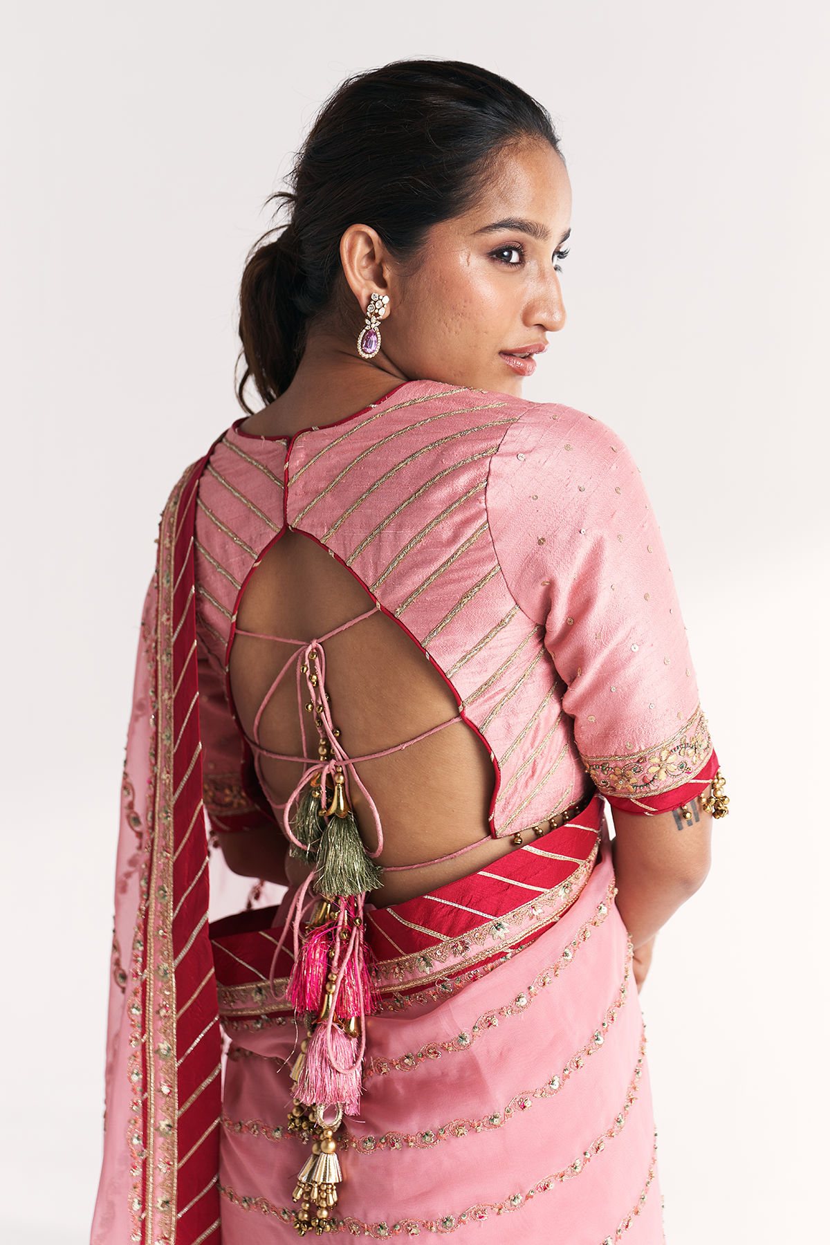 Mahek Light Pink Saree