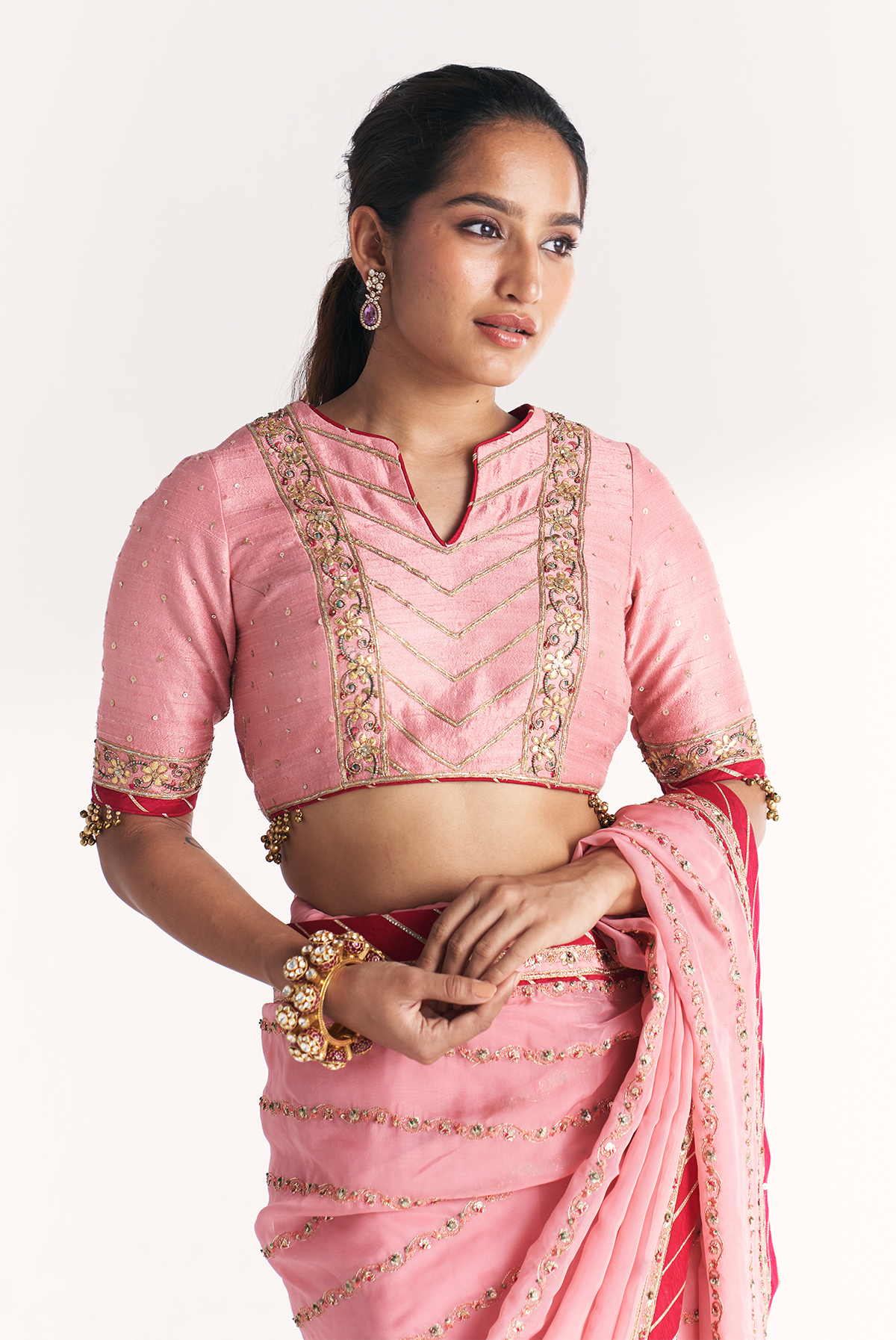 Mahek Light Pink Saree