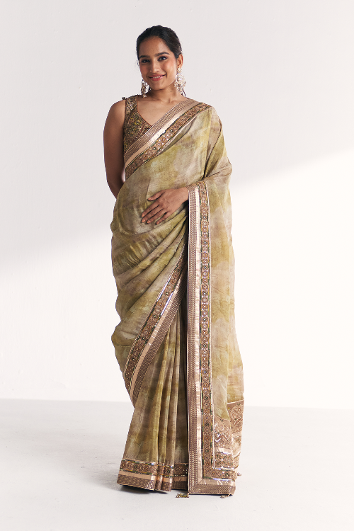 Falguni Green Saree