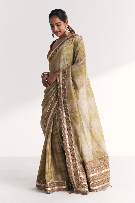 Falguni Green Saree