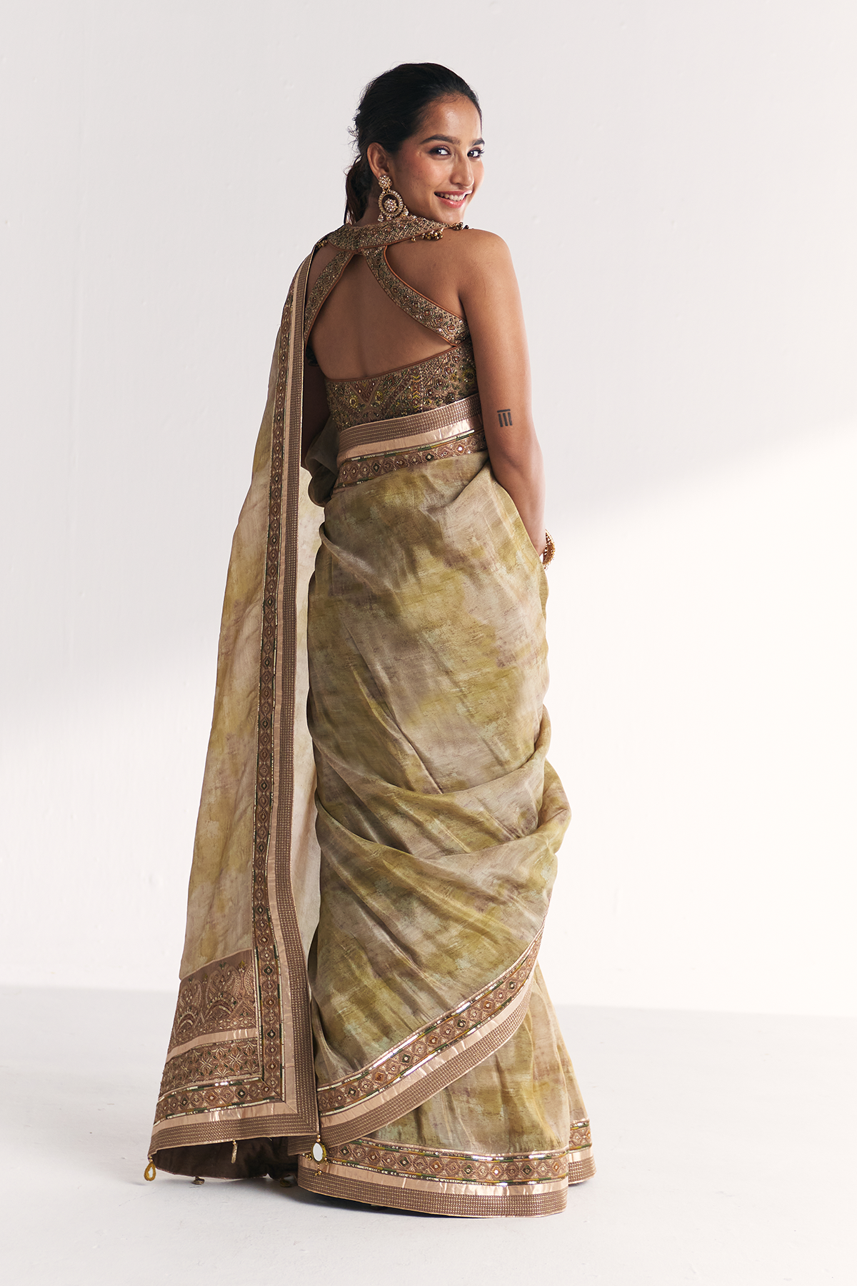 Falguni Green Saree