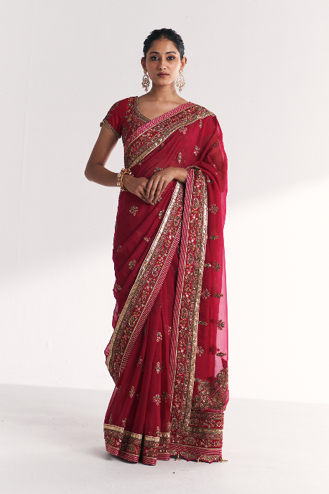 Gauri Magenta Pink Saree