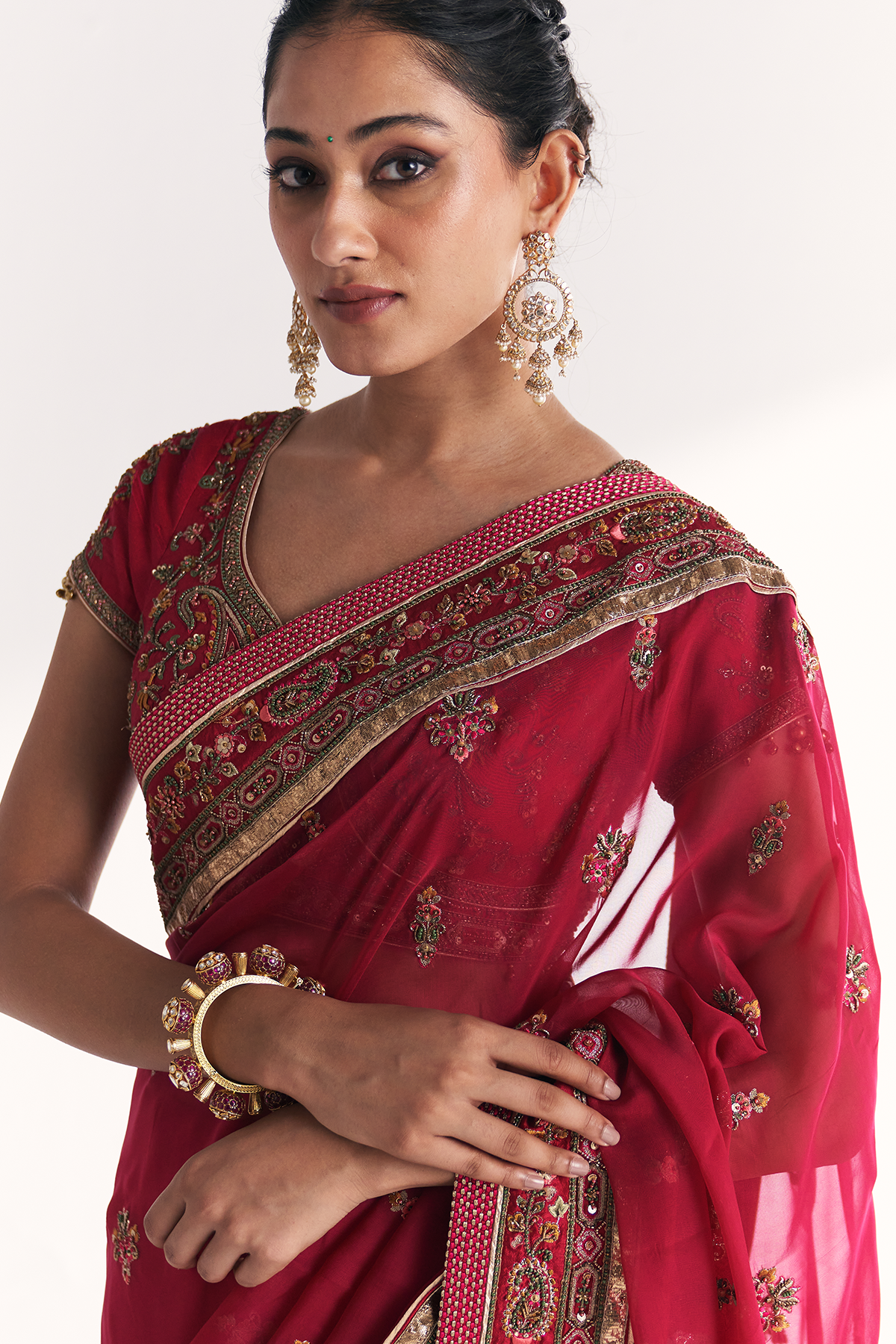 Gauri Magenta Pink Saree