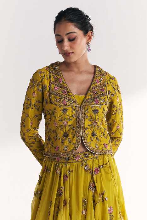 Kairi Lime Green Lehenga Set