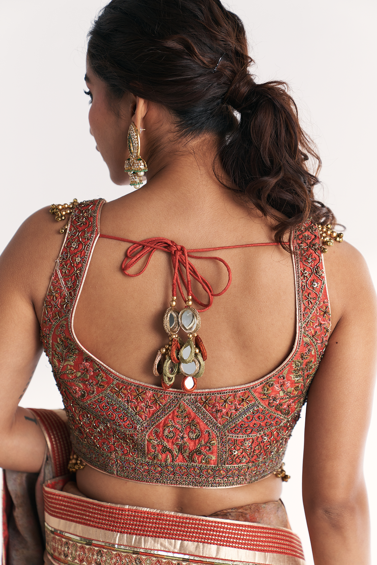 Phulwari Orange Saree