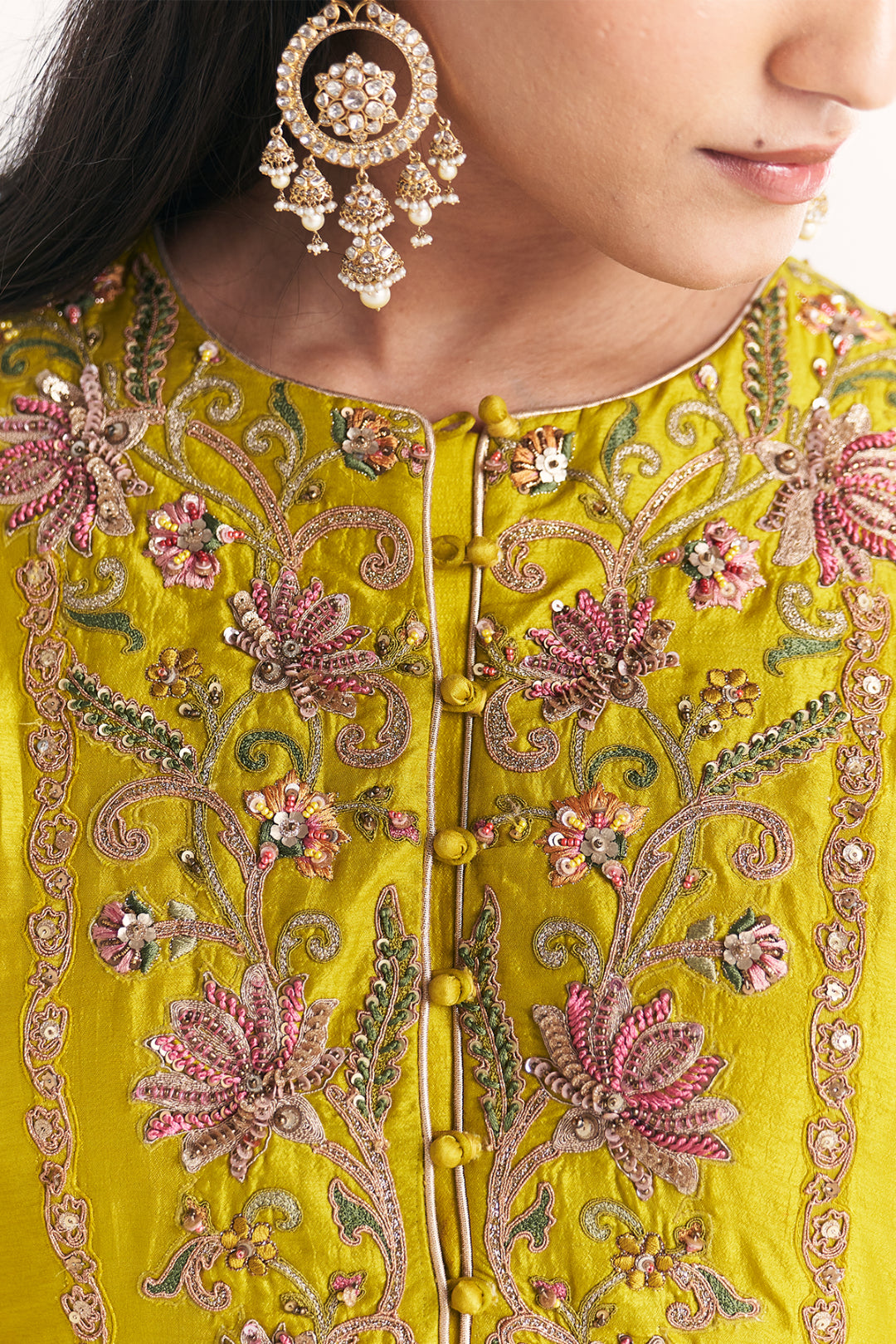 Chitra Lime Green Anarkali