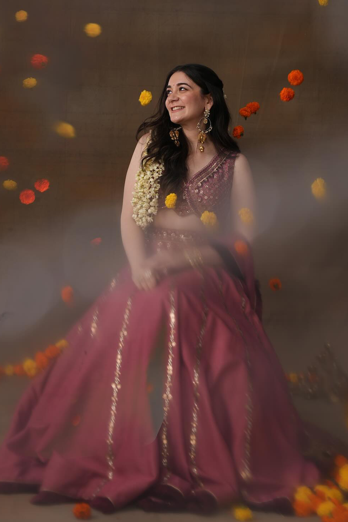 Sana Grover In Rasika Mauve Pink Lehenga Set