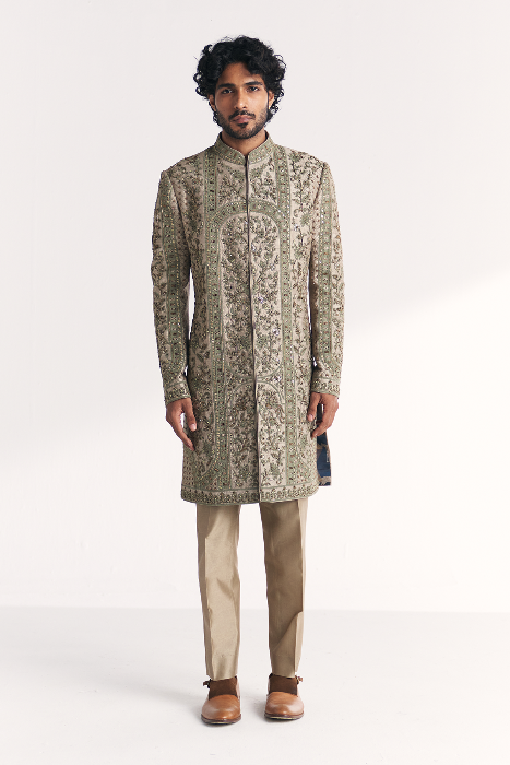 Karan Green Achkan Set