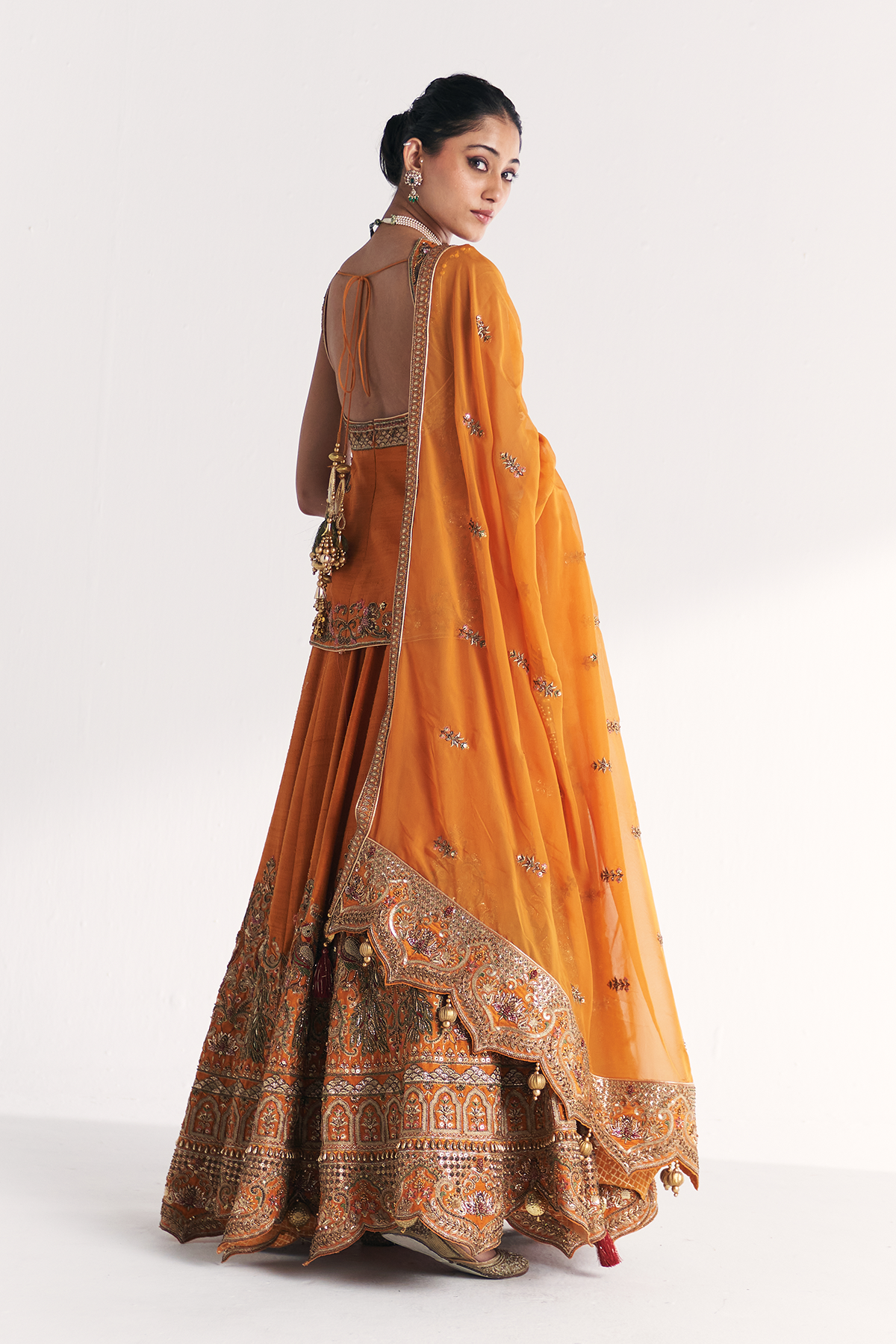 Mor Mustard Lehenga Set