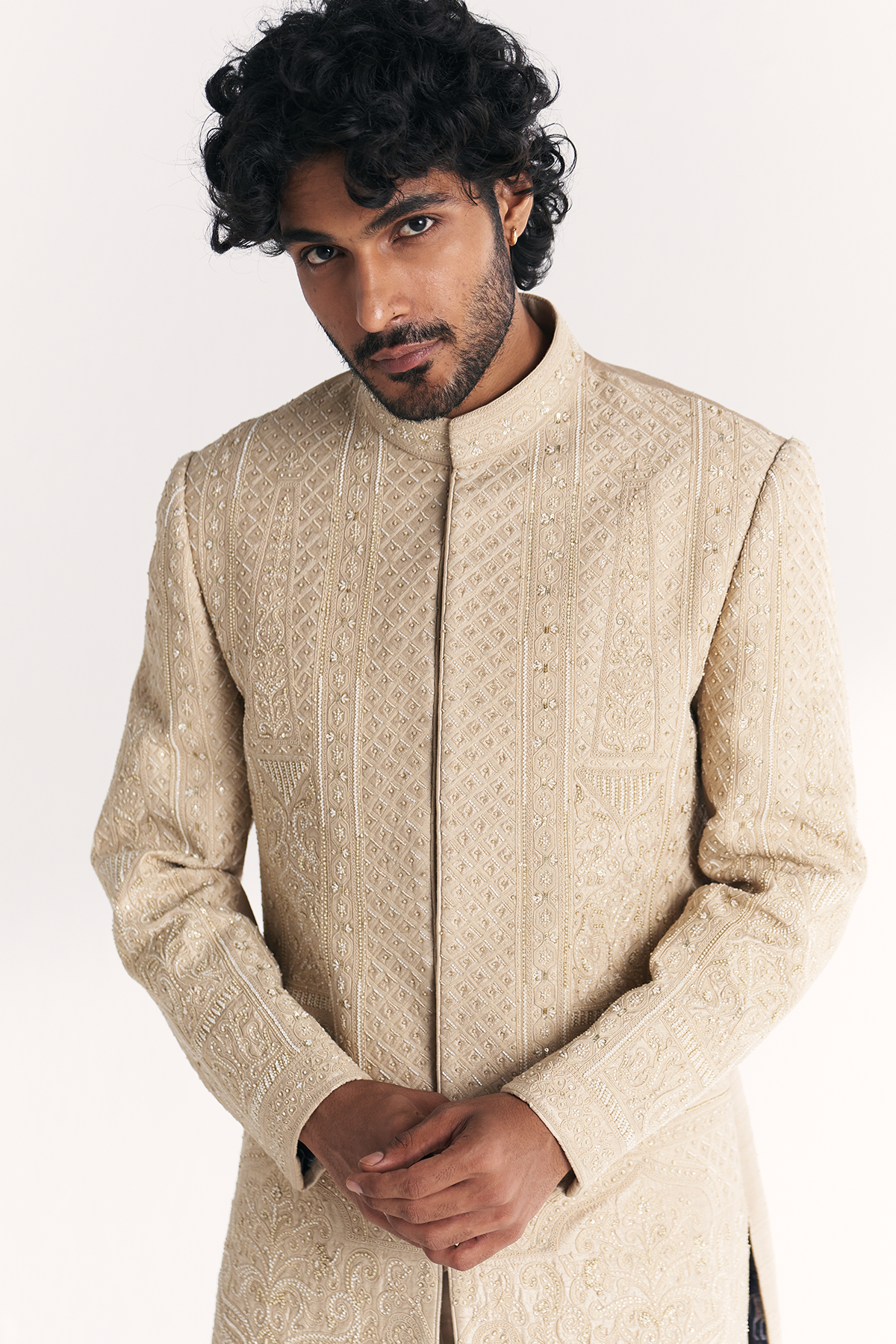 Rustom Ivory Achkan Set