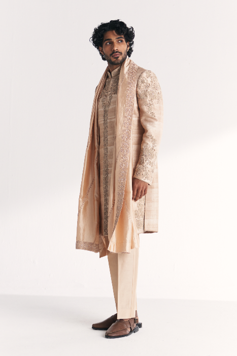 Utsav Ivory Achkan Set